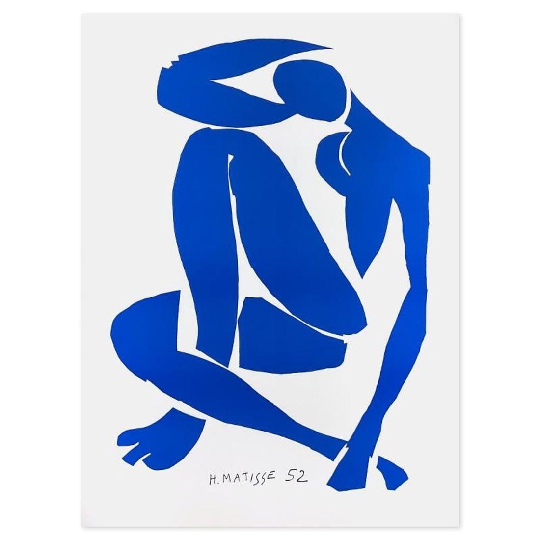 Henri Matisse (1869-1954)- Lithograph "Nu Bleu IV": Artist: Henri Matisse (1869-1954). Medium: Lithograph. Title: Nu Bleu IV. Size: 31" x 22.5".