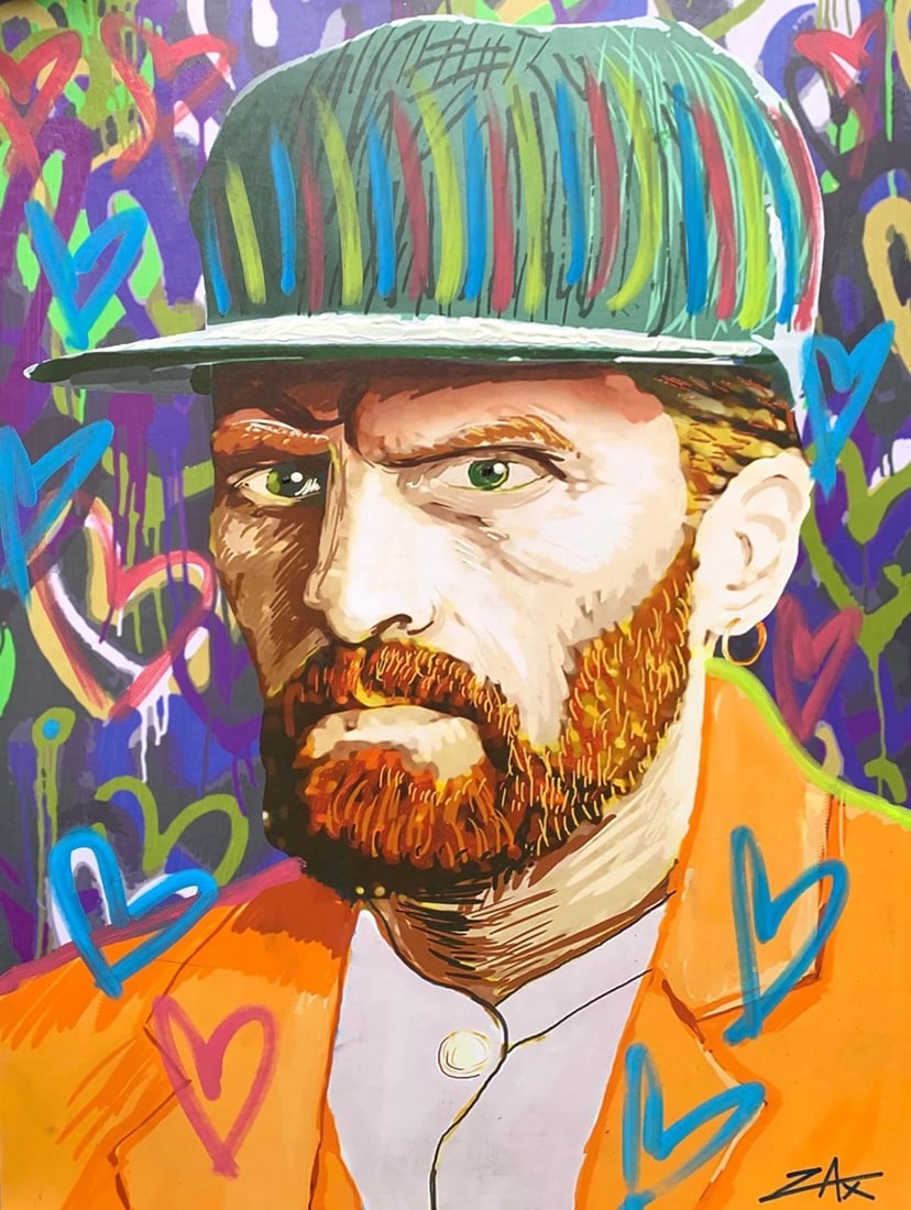 E.M. Zax- 1/1 Mixed Media unique on canvas (1 of 2)