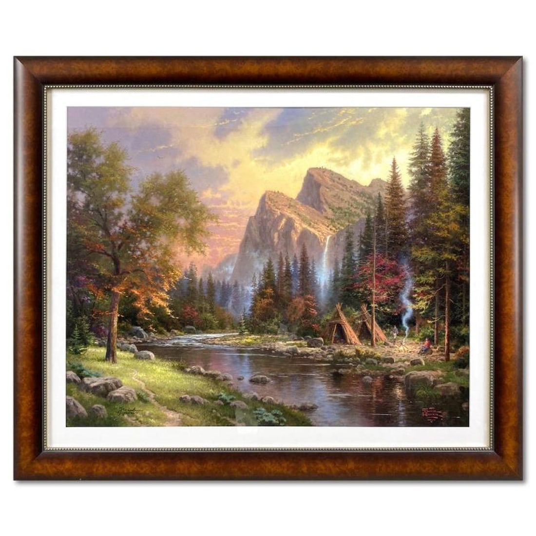 Thomas Kinkade (1958-2012), "Mountains Declare His Glory" Framed Limited Edition Lithograph, (1 of 1)