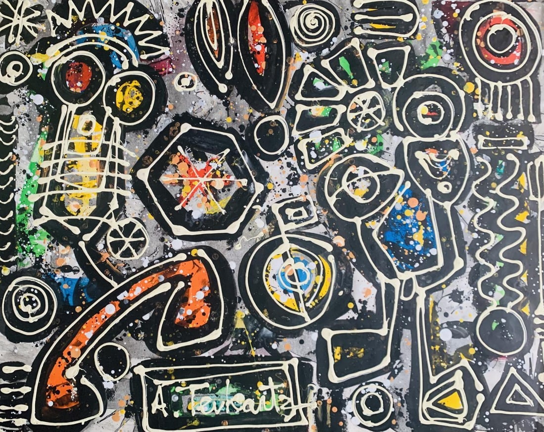 Ara Tevkantz (b. 1956)- Mixed media on paper (1 of 1)