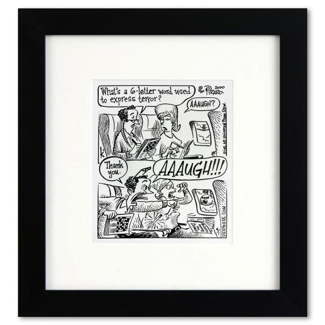 Bizarro, "6 Letter Word" is a Framed Original Pen & Ink Drawing by Dan Piraro, Hand Signed with (1 of 1)