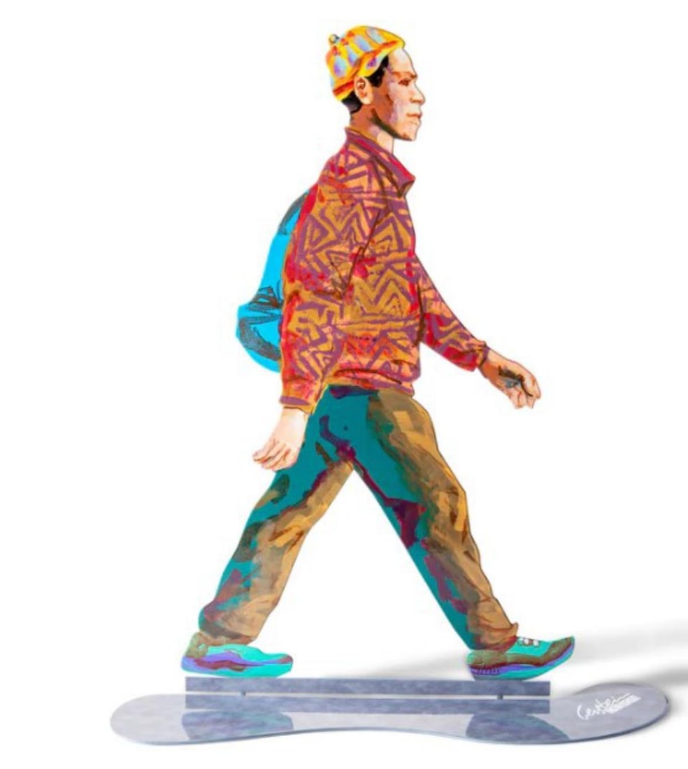 David Gerstein- Free Standing Sculpture "STUDENT": Artist: David Gerstein. Medium: Free Standing Sculpture. Title: STUDENT. Size: 16.3" x 11.8". Signature: Signed. Certificate of Authenticity: Is included. Additional: This piece is free standing