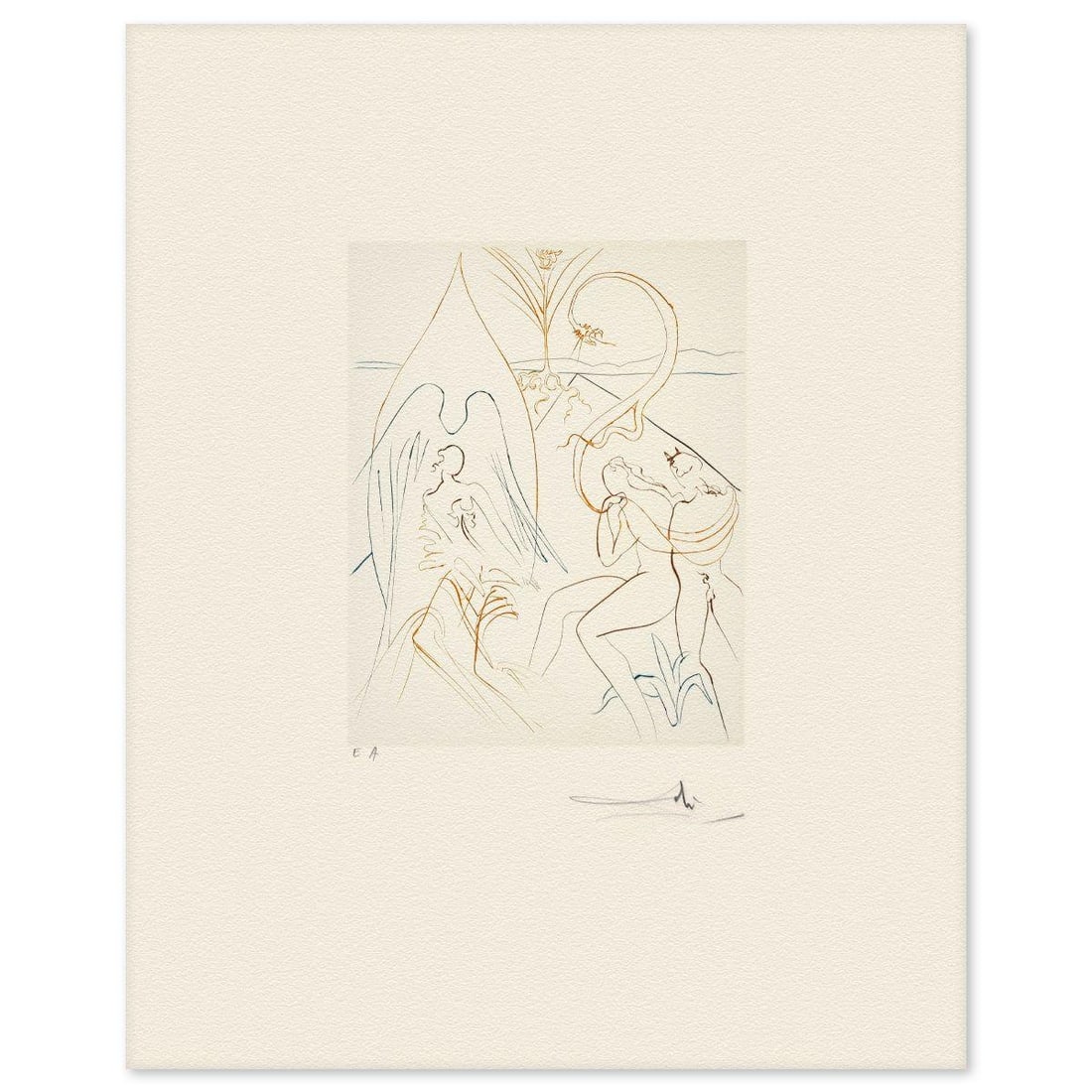 Salvador Dali- Etching "The Tree of Life": Artist: Salvador Dali. Medium: Etching. Title: The Tree of Life. Size: 22" x 18". Signature: Hand signed and numbered. Reference#: 74715.