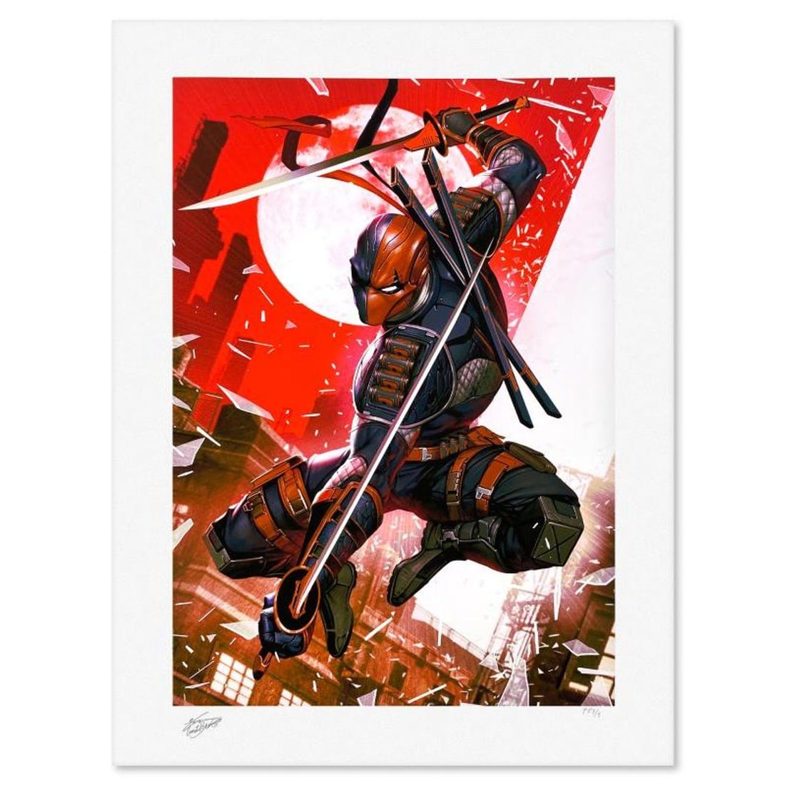 DC Comics & InHyuk Lee, "Deathstroke" Sold Out Limited Edition, PP Numbered 3/4 and Signed with (1 of 2)