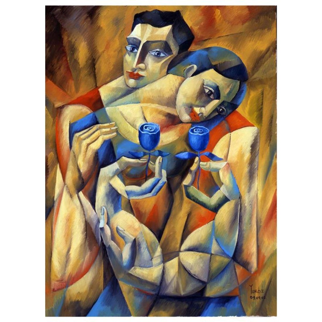 Yuroz, "The Preservation Of Love" Hand Signed Limited Edition Serigraph on Canvas with Certificate (1 of 2)