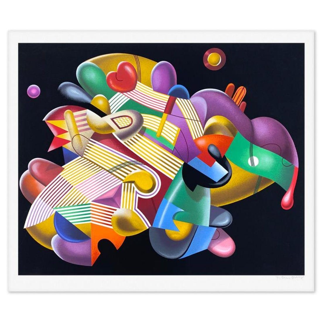 Yankel Ginzburg, "Candy Store (Black)" Limited Edition Serigraph, Numbered and Hand Signed with (1 of 2)