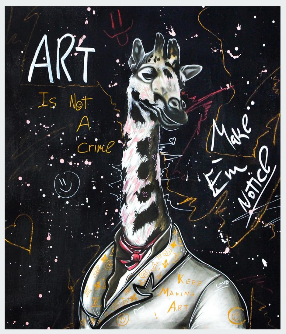 Hen Maman- Original Painting on Canvas "Meeting Day" (1 of 2)