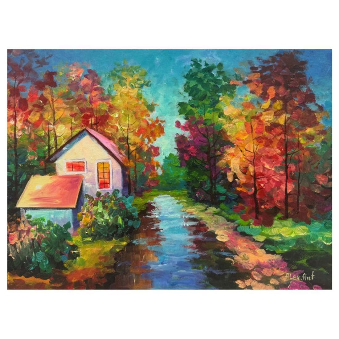 Alexander Antanenka, "Home, Sweet Home" Hand Signed Original Painting on Canvas with Letter of (1 of 2)