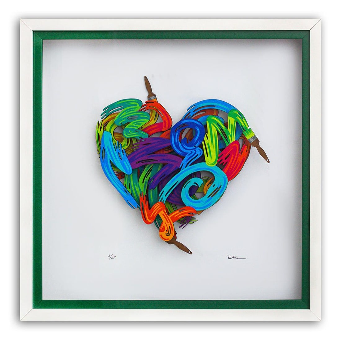 Patricia Govezensky- 3D Multilayered Woodcut "Colors of Love" (1 of 4)