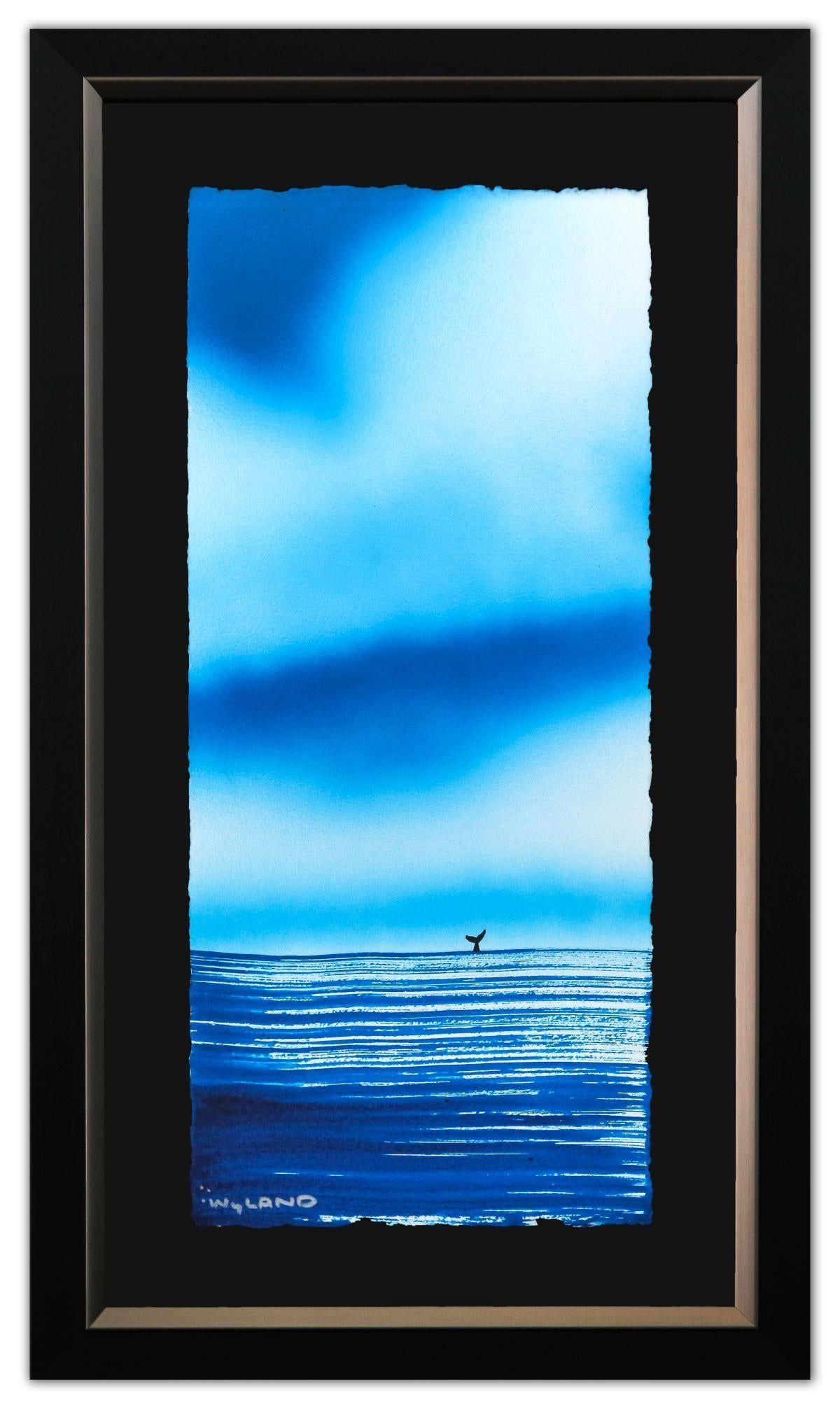 Wyland- Original Watercolor Painting on Deckle Edge Paper "Fluke" (1 of 3)