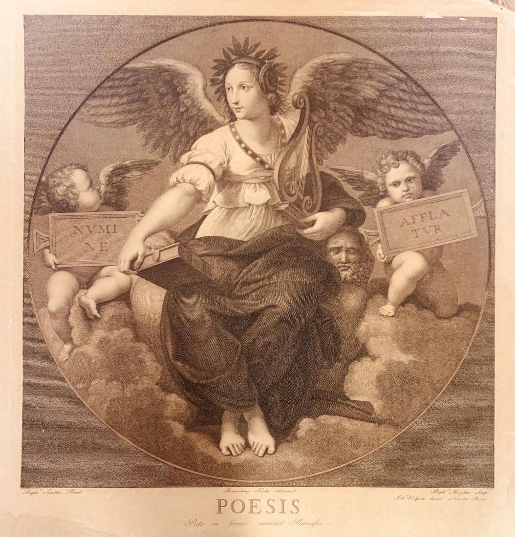 Poesis- Vintage print on paper: Artist: Poesis. Medium: Vintage print on paper. Size: 18" x 18". Reference#: 59441.