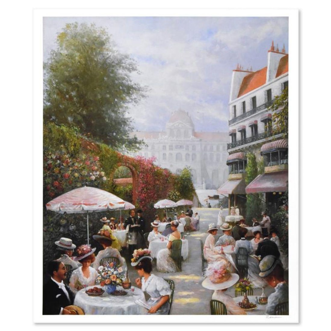 Rene Morse, "The Highnoon Pleasure of Parisians" Limited Edition Lithograph, Numbered and Hand (1 of 2)