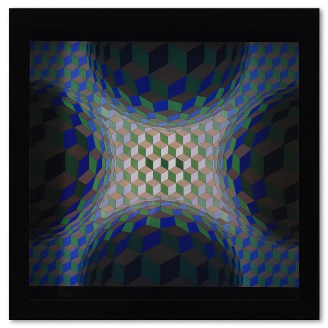 Victor Vasarely (1908-1997), "Cheyt - Stri - Ton de la serie Structures Universelles De L'Hexagone" (1 of 1)