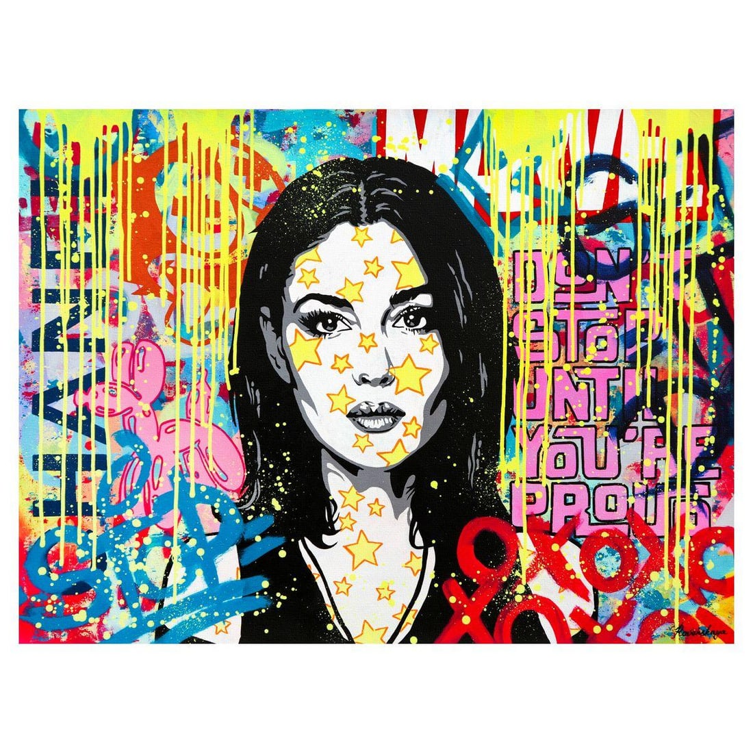 Nastya Rovenskaya- Original Oil on Canvas "Electric Muse": Artist: Nastya Rovenskaya. Medium: Original Oil on Canvas. Title: Electric Muse. Size: 30" x 40". Signature: Hand Signed. Certificate of Authenticity: Is included. Reference#: 36690.