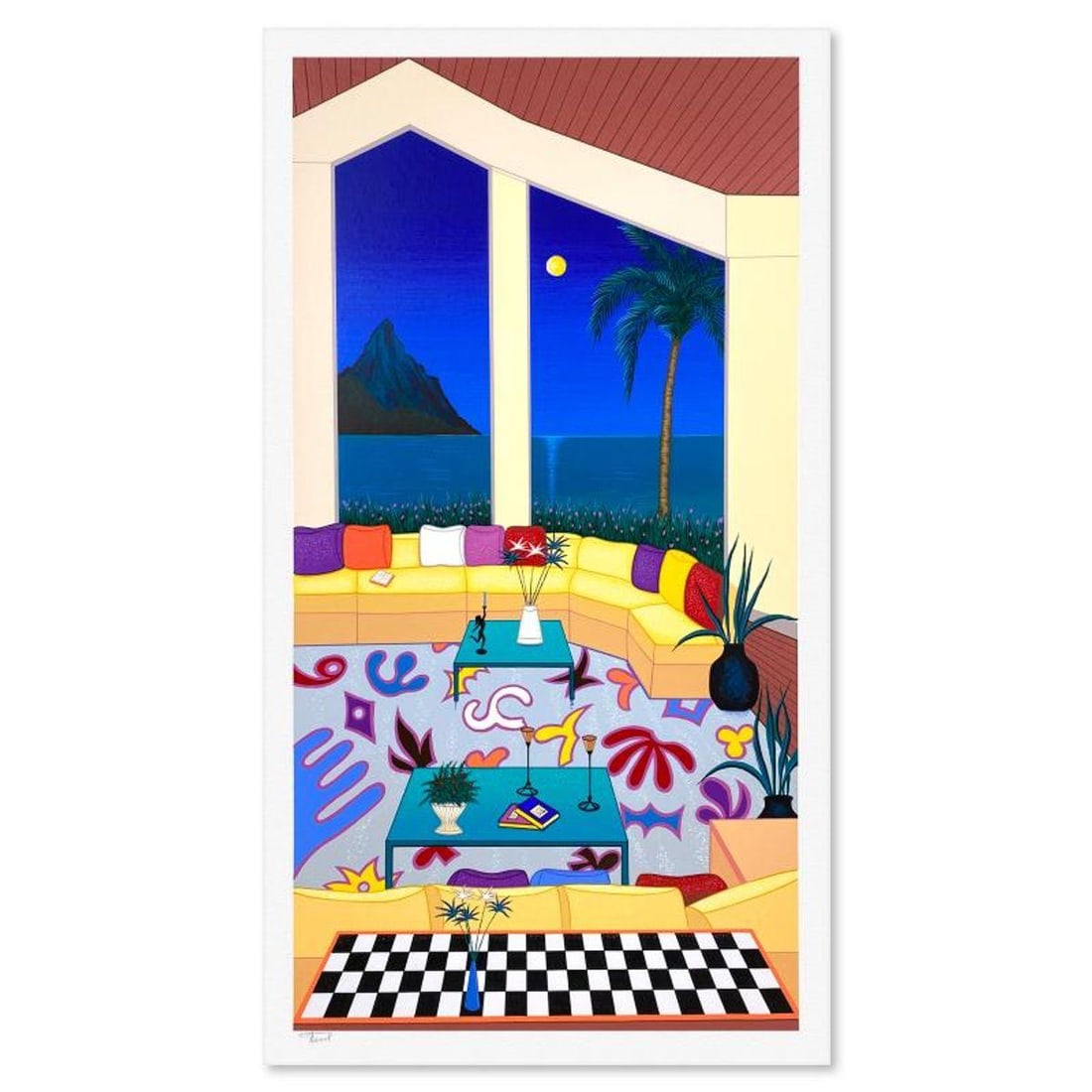 Fanch Ledan, "Living in Bora Bora" Limited Edition Serigraph, EA Numbered and Hand Signed with: Living in Bora Bora is a limited edition serigraph on paper by Fanch, EA numbered and hand signed by the artist. Includes Letter of Authenticity. Measures approx. 39.5" x 21" (border), 37" x 19"