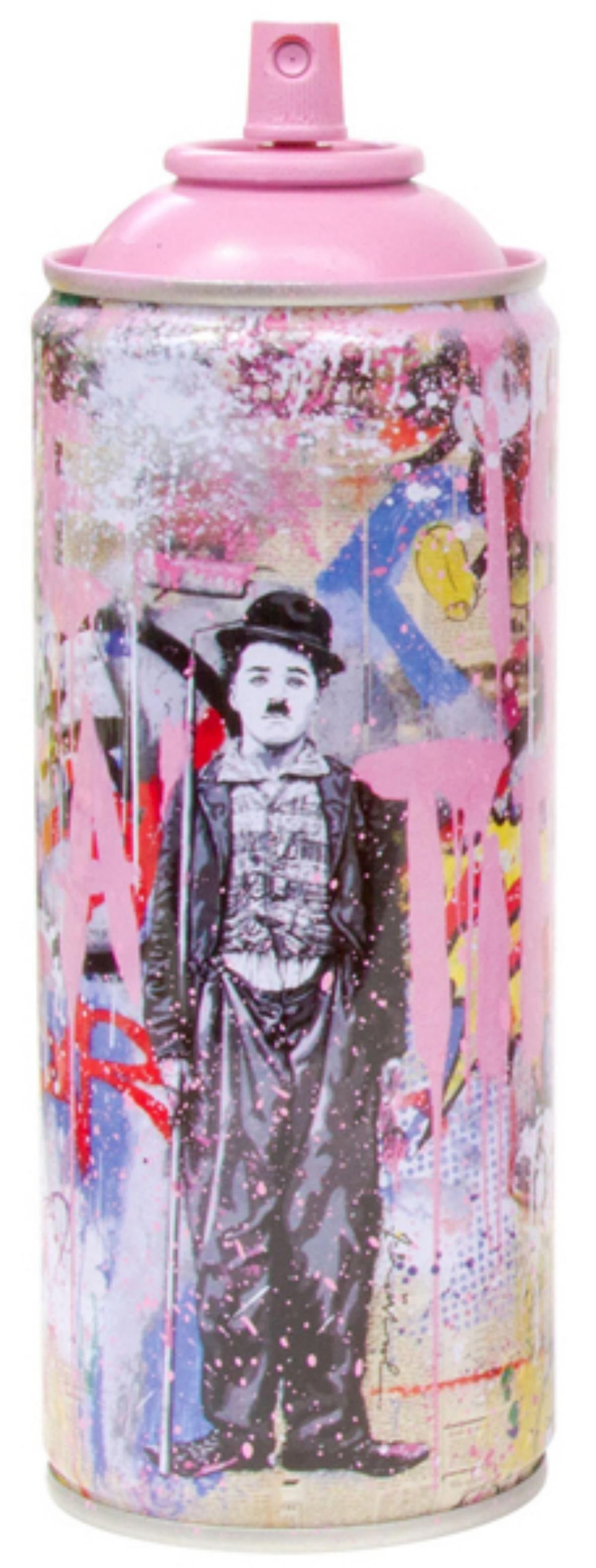 Mr. Brainwash- SPRAY CAN "GOLD RUSH, 2020": Artist: Mr. Brainwash. Medium: SPRAY CAN. Title: GOLD RUSH, 2020. Size: 7.5" x 2.5". Signature: Numbered and dated. Additional: Cans Include Case. Reference#: 14481.