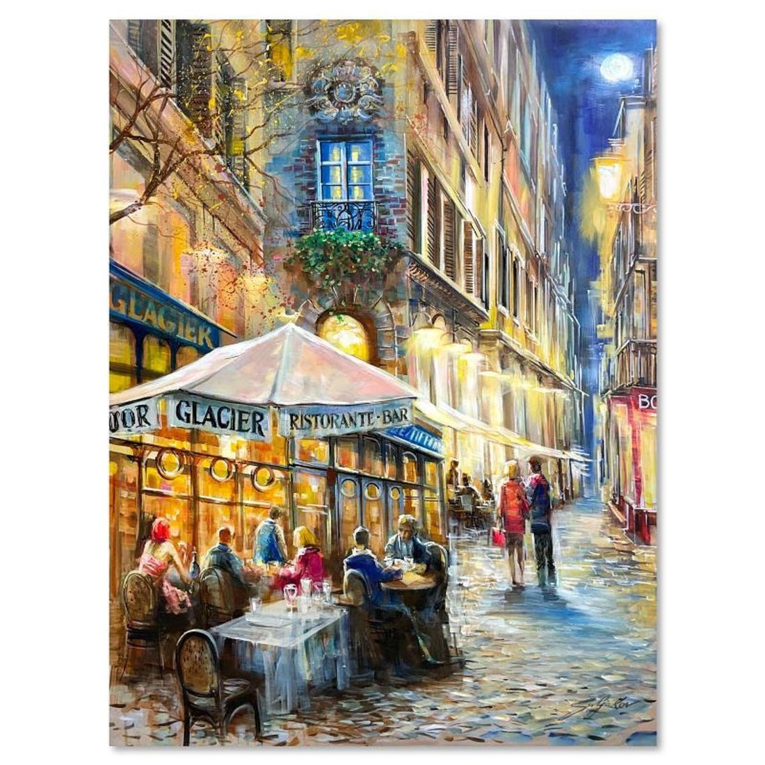 Vadik Suljakov, "Glaciers" Original Oil Painting on Canvas, Hand Signed with Letter of Authenticity.: "Glaciers" is an original oil painting on stretched canvas by Vadik Suljakov, hand signed by the artist. Includes Letter of Authenticity. Measures approx. 30" x 40" (image).