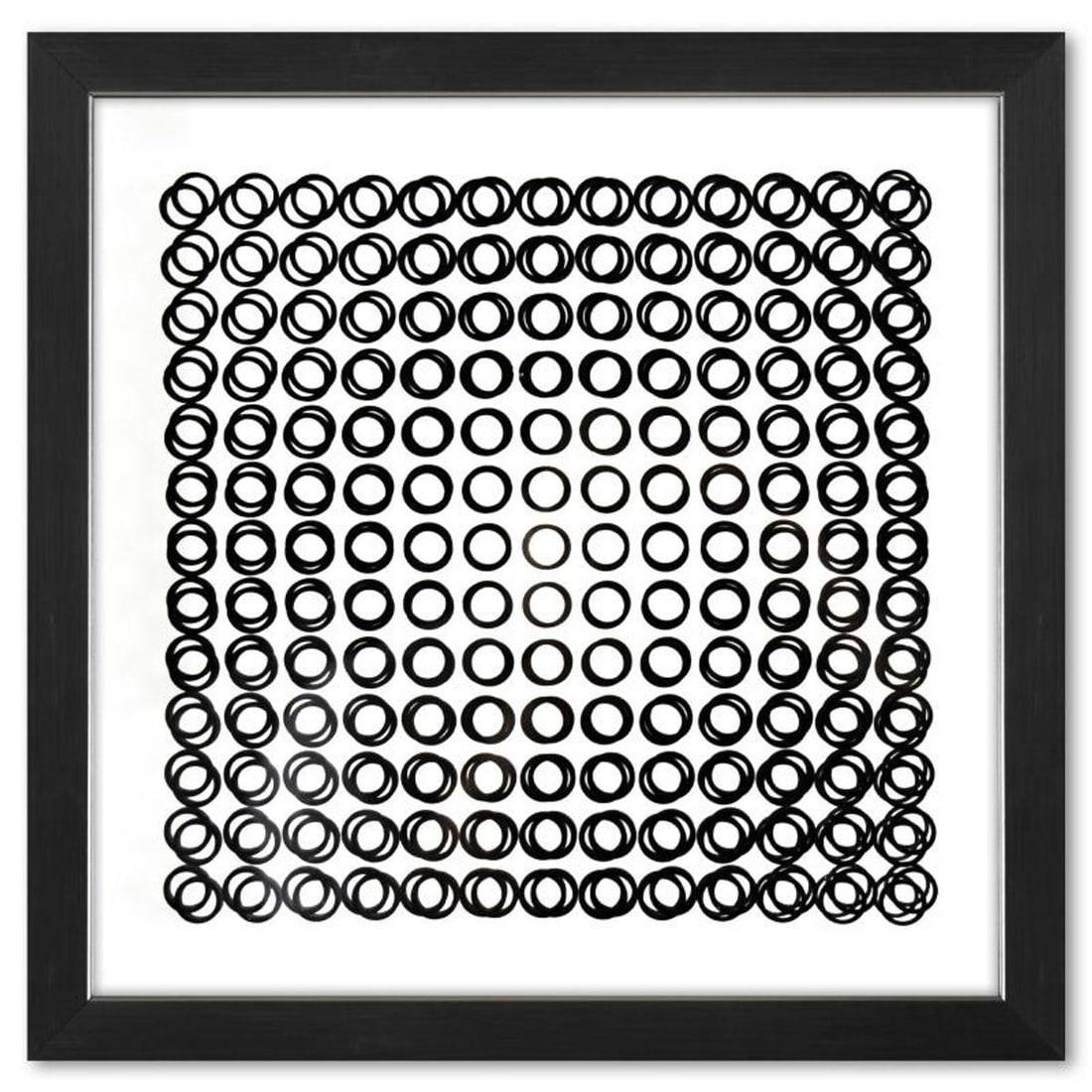 Victor Vasarely (1908-1997), "Trois Dimensions Optique de la serie Cinetiques" Framed 1973: Trois Dimensions Optique de la serie Cinetiques is a dimensional artwork, published in 1973, by Victor Vasarely (1908-1997). This piece comes custom framed, with a letter of authenticity and with a 19