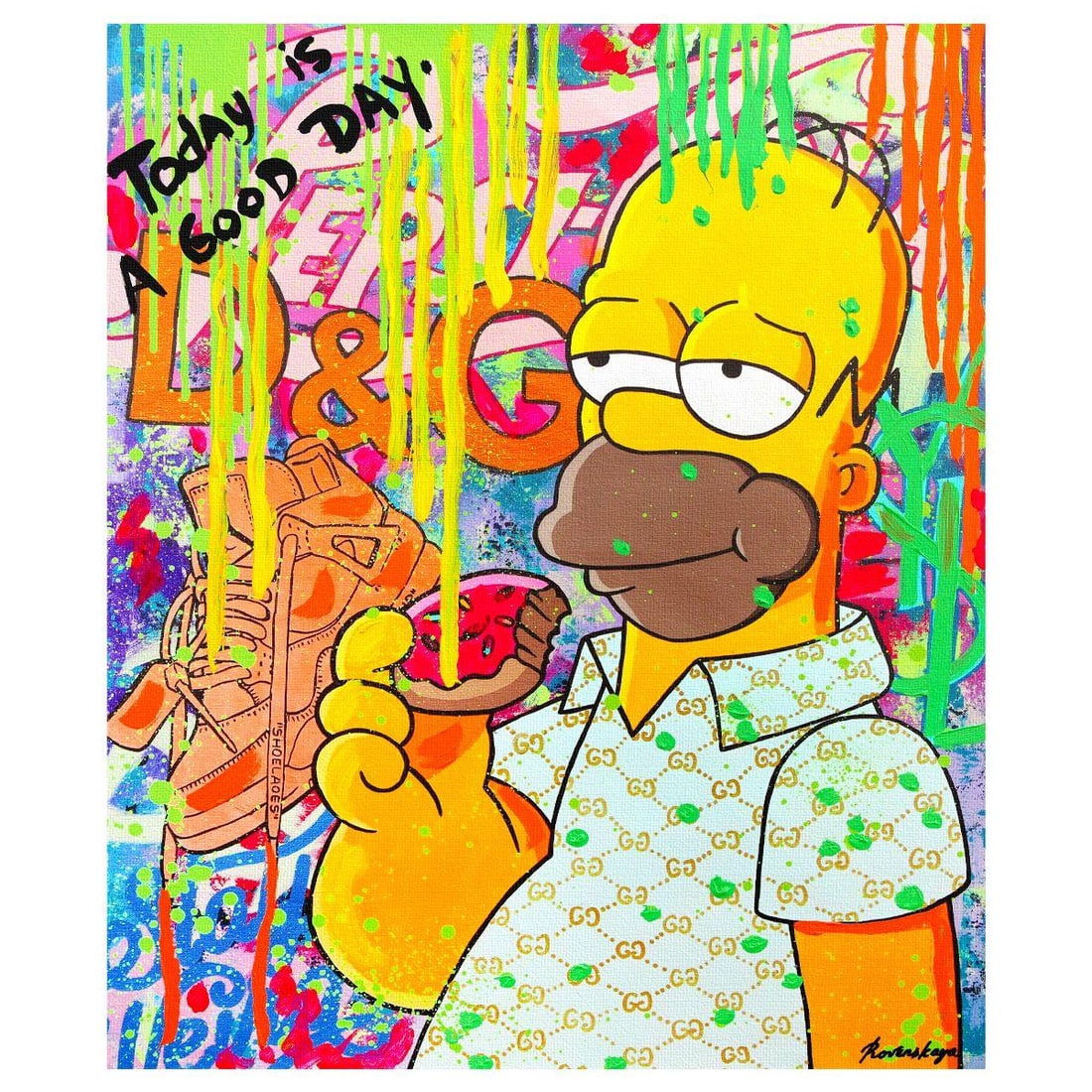 Nastya Rovenskaya- Mixed Media on Canvas "In Glaze We Trust" (1 of 2)