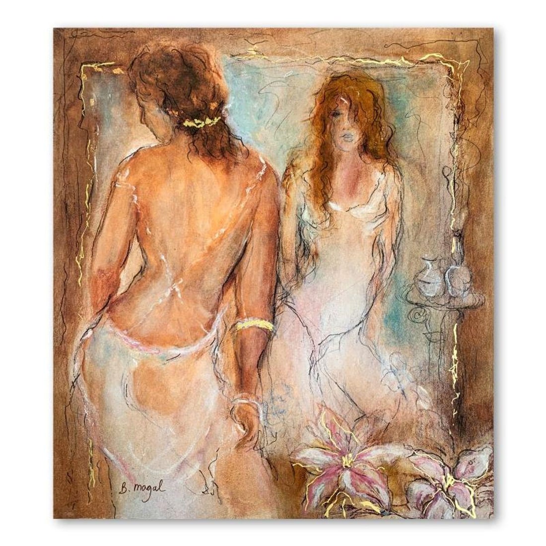 Batia Magal, "Femininity" Hand Signed Limited Edition Serigraph on Paper with Letter of (1 of 2)
