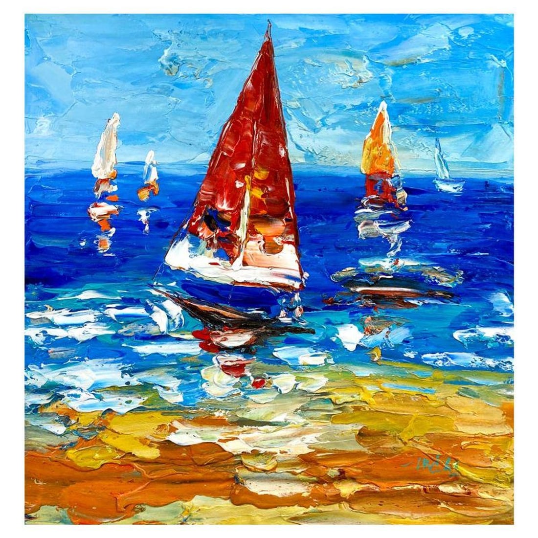 Mani, Original Acrylic Painting on Canvas, Hand Signed with Letter of Authenticity. (1 of 2)