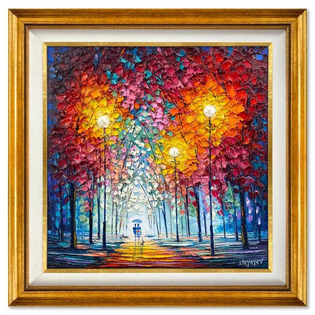 Slava Ilyayev, Framed Original Oil Painting on Canvas, Hand Signed with Letter of Authenticity.: This is an original oil painting on canvas by Slava Ilyayev, hand signed by the artist. This piece comes custom framed. Includes Letter of Authenticity. Measures approx. 30.5" x 30.5" (frame), 23.5" x