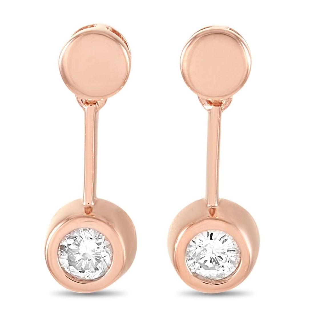 14K ROSE GOLD 0.25 CT DIAMOND EARRINGS (1 of 3)
