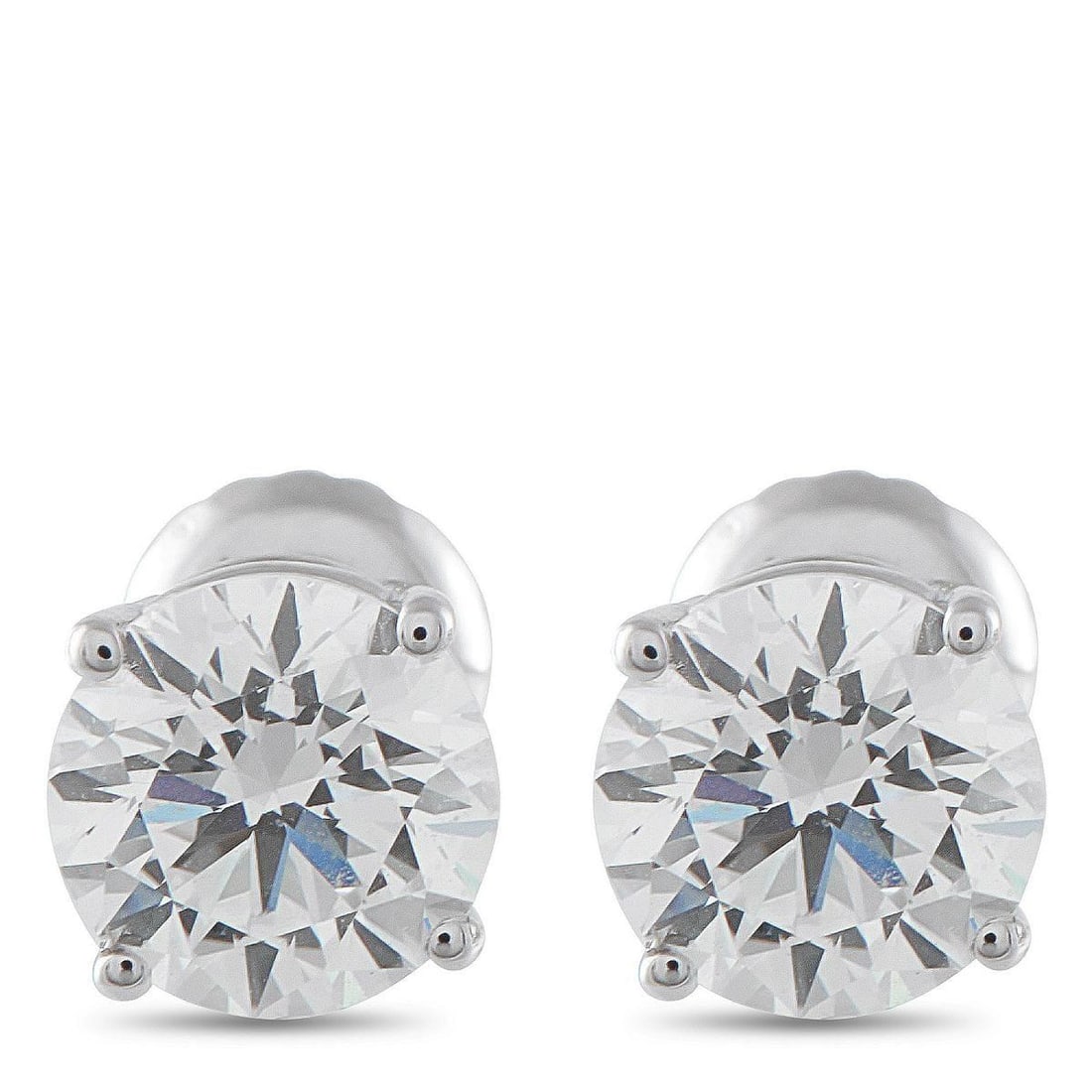 14K WHITE GOLD 2.05CT LAB-GROWN DIAMOND STUD EARRINGS (1 of 4)
