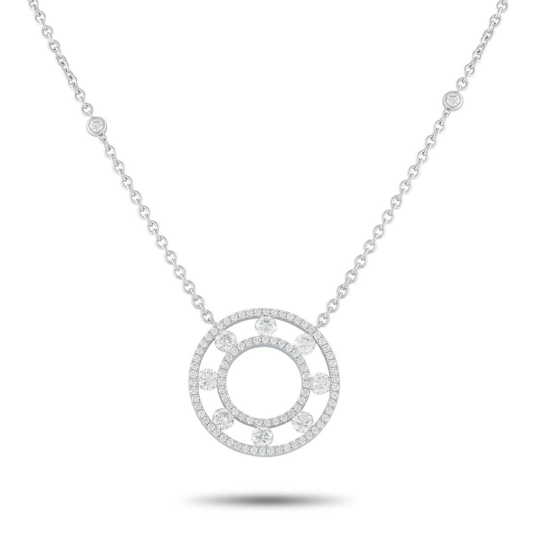 18K WHITE GOLD 1.25CT DIAMOND NECKLACE (1 of 4)