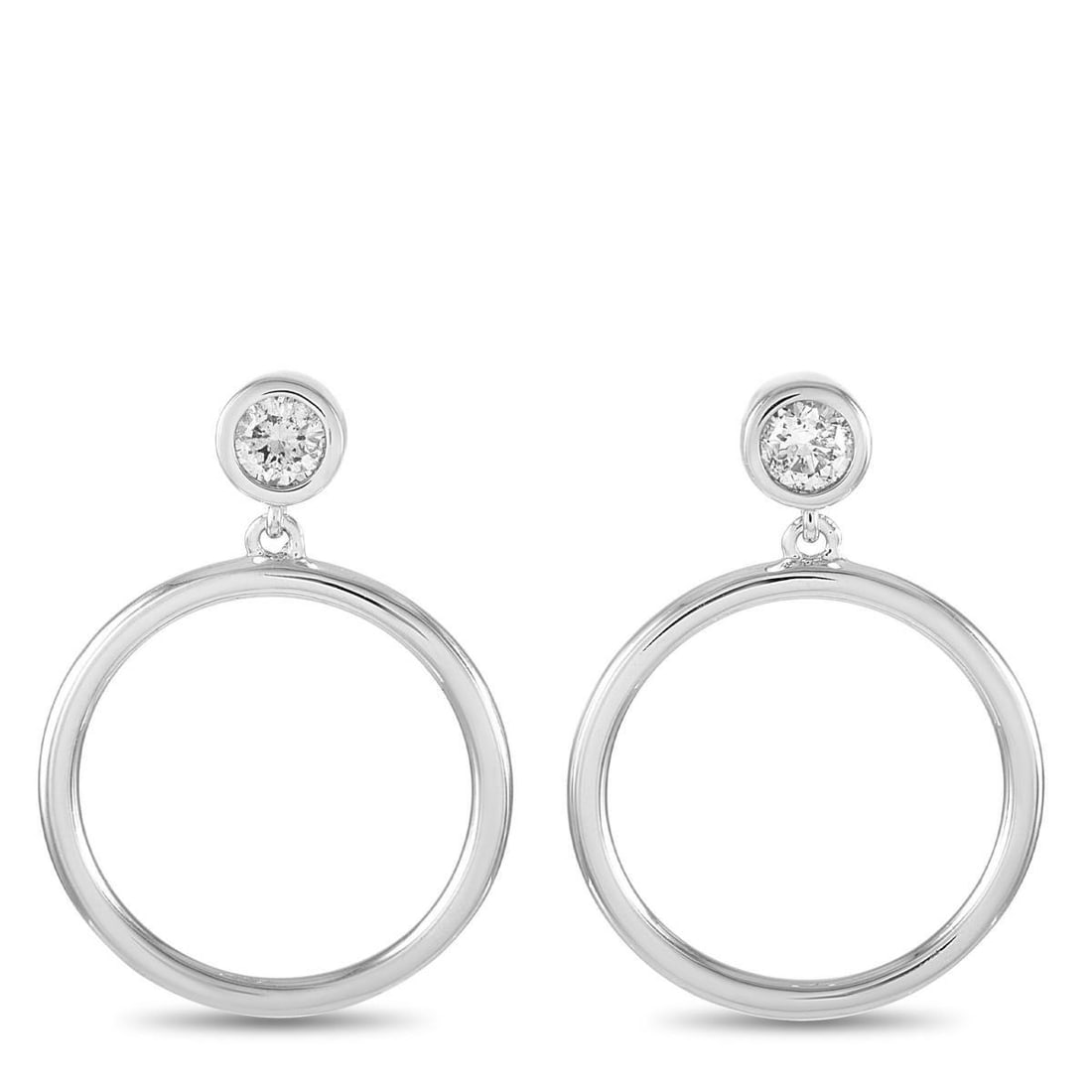 14K WHITE GOLD 0.40 CT DIAMOND EARRINGS (1 of 3)