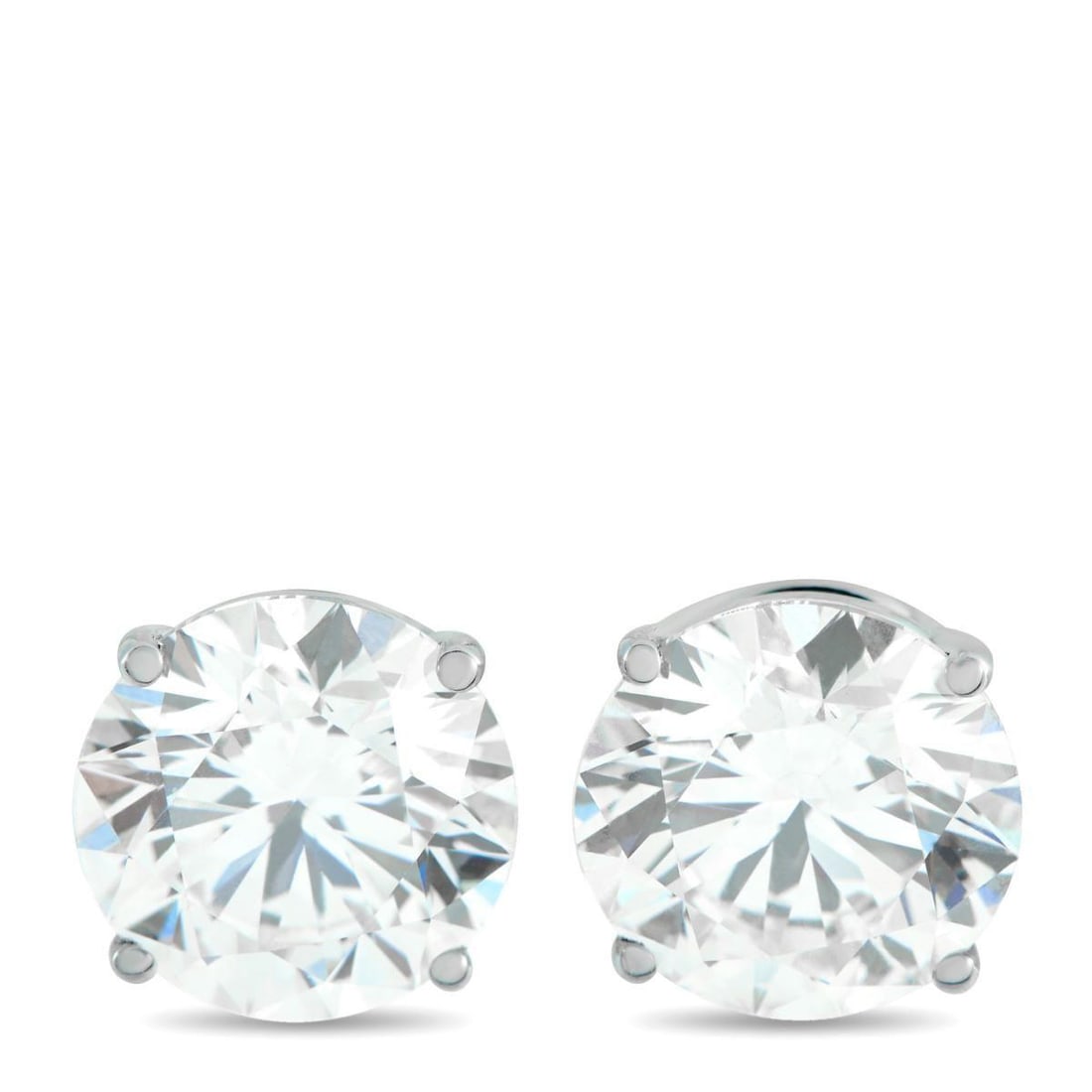 14K WHITE GOLD 4.61CT LAB-GROWN DIAMOND STUD EARRINGS (1 of 5)