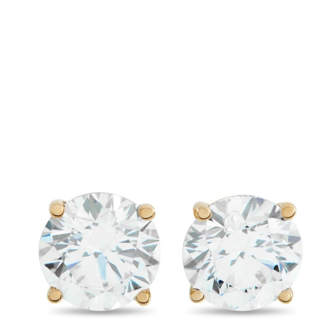14K YELLOW GOLD 1.85CT LAB-GROWN DIAMOND STUD EARRINGS (1 of 4)