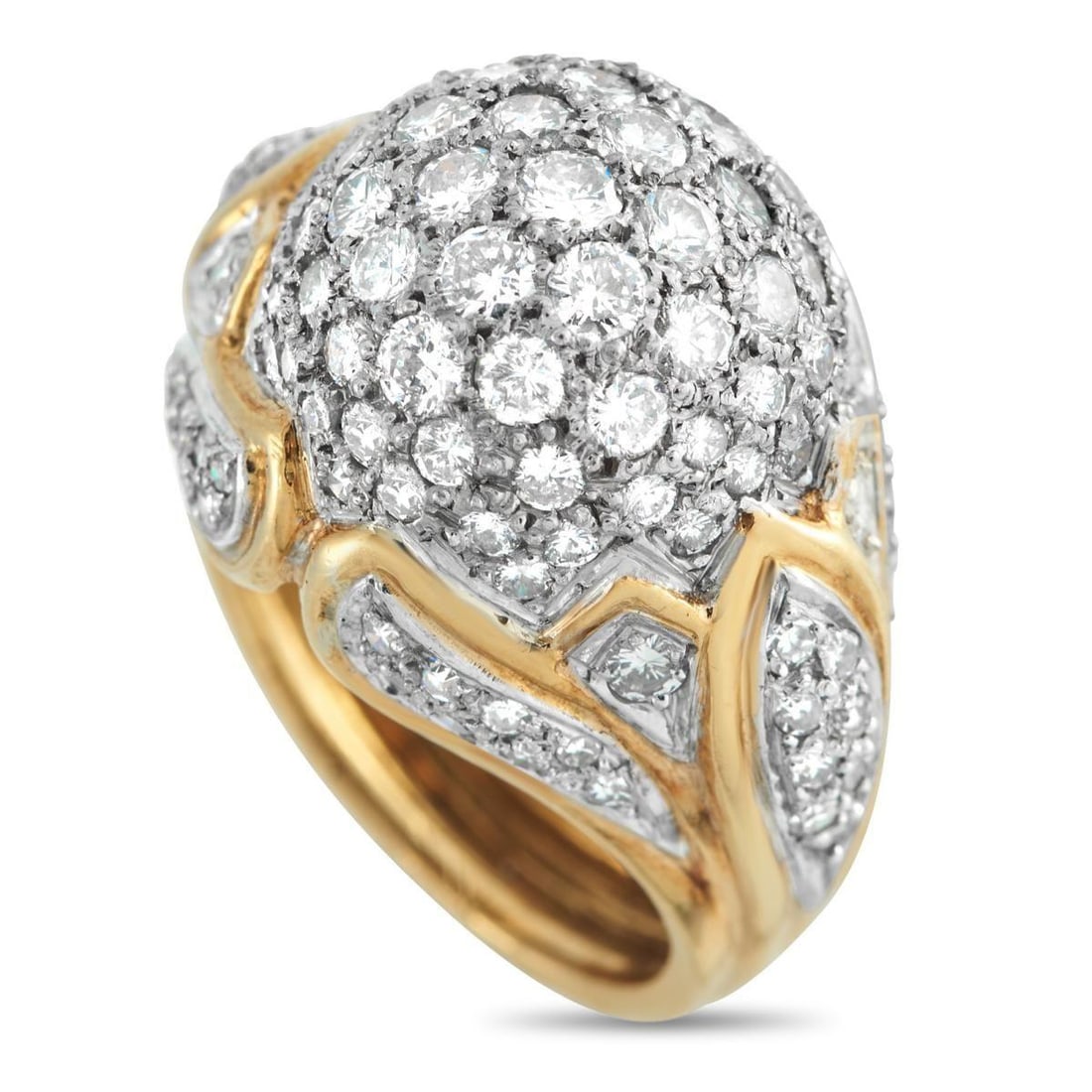 18K YELLOW GOLD 1.70CT DIAMOND RING (1 of 4)