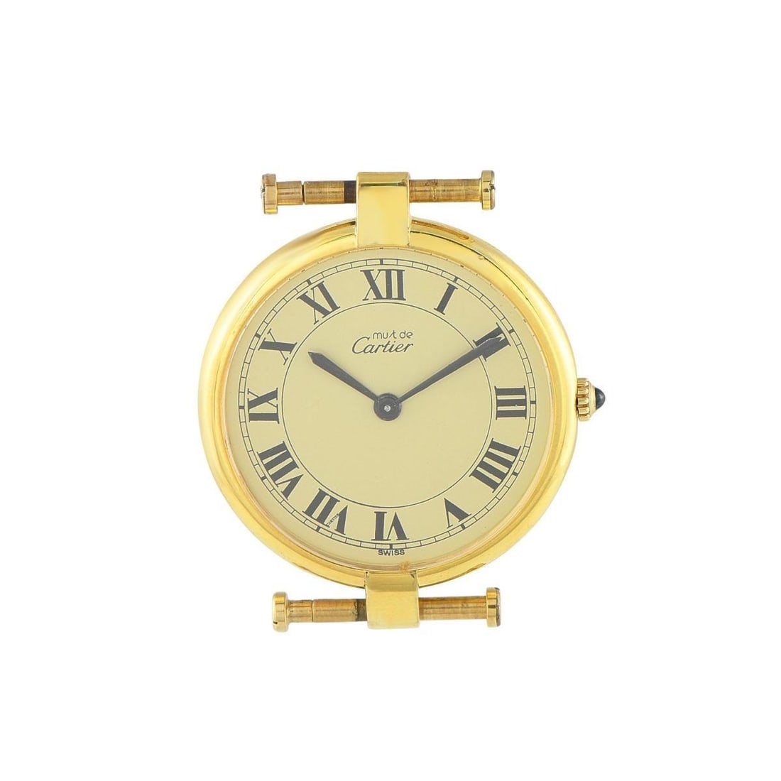 CARTIER MUST DE CARTIER VENDME ROMAN DIAL VERMEIL QUARTZ WATCH (1 of 2)