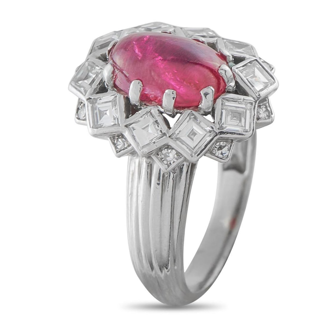 MAUBOUSSIN PLATINUM 1.30CT DIAMOND AND RUBY RING - 2