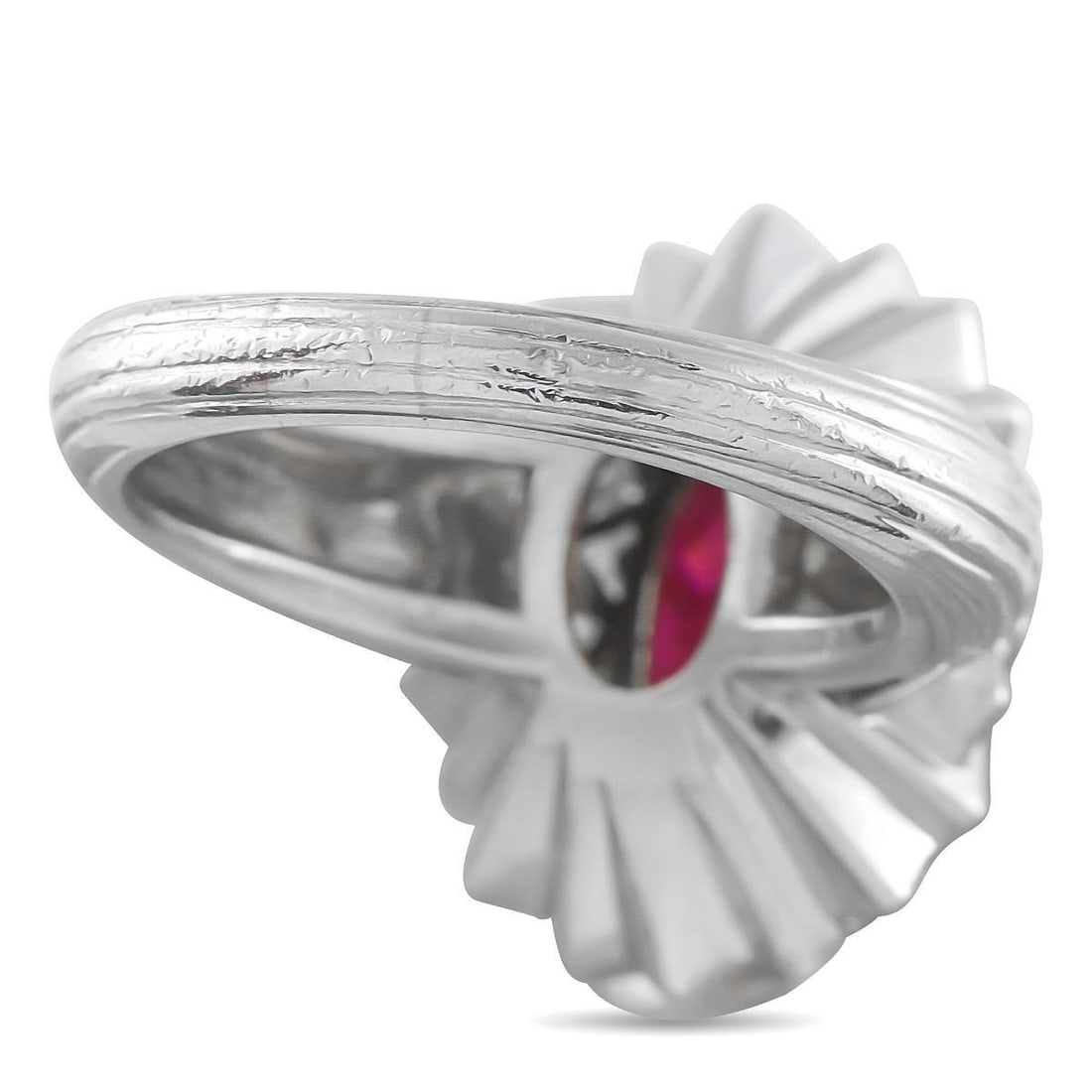MAUBOUSSIN PLATINUM 1.30CT DIAMOND AND RUBY RING - 4