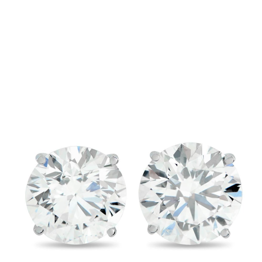 14K WHITE GOLD 5.10CT LAB-GROWN DIAMOND STUD EARRINGS (1 of 4)