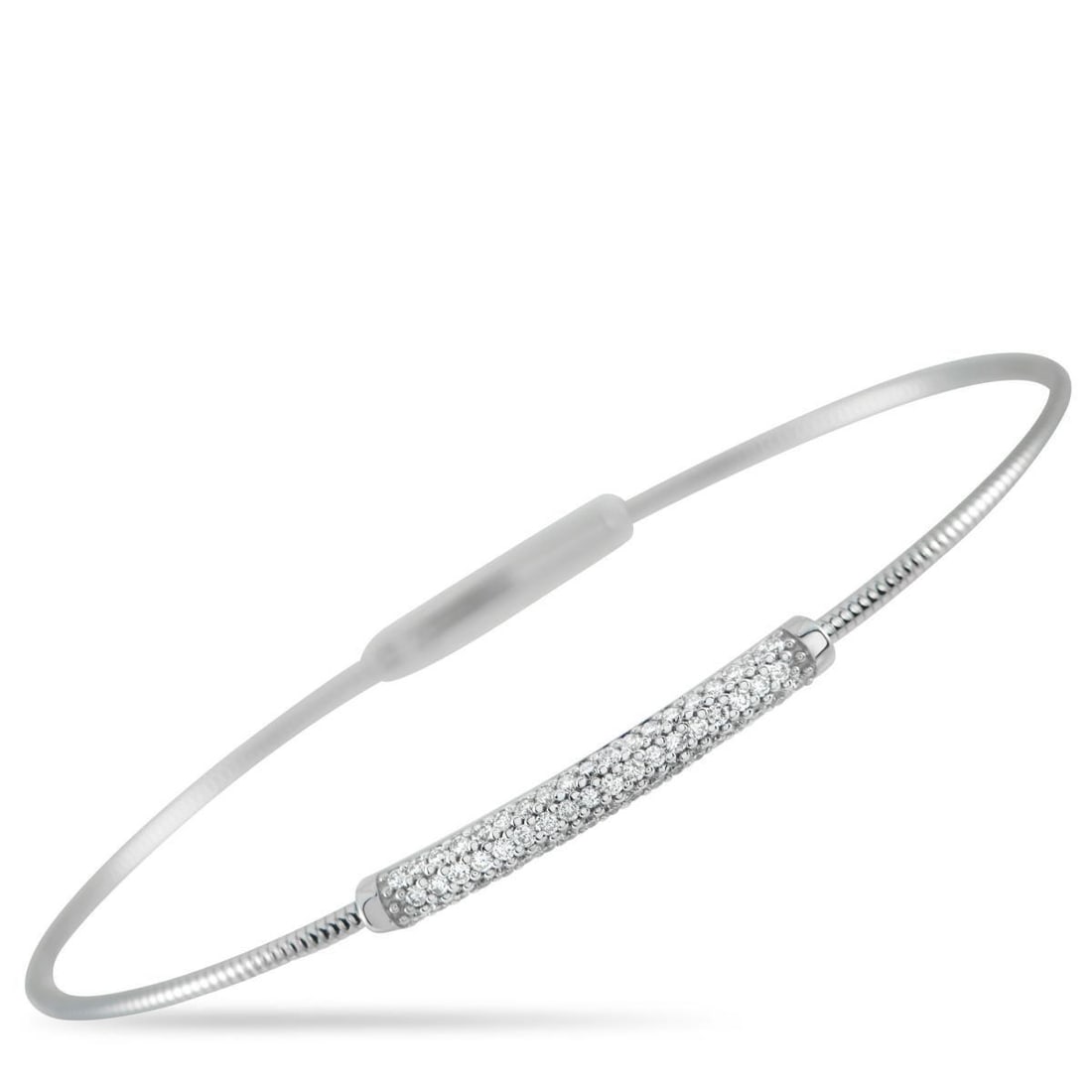 14K WHITE GOLD 0.37CT DIAMOND BRACELET (1 of 4)