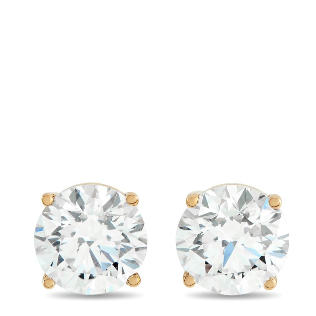 14K YELLOW GOLD 2.05CT LAB-GROWN DIAMOND STUD EARRINGS (1 of 4)