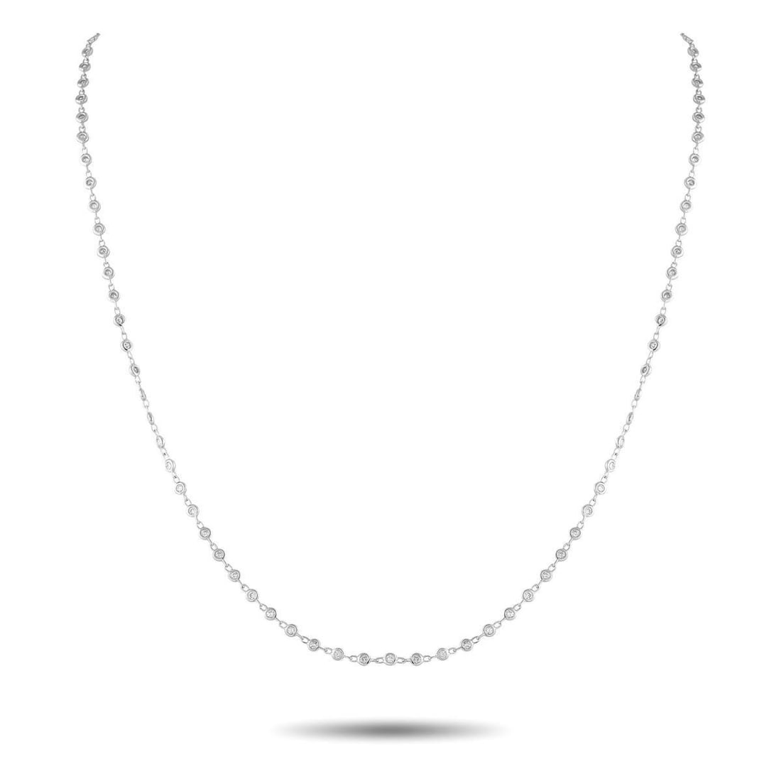 18K WHITE GOLD 2.15CT DIAMOND NECKLACE (1 of 3)