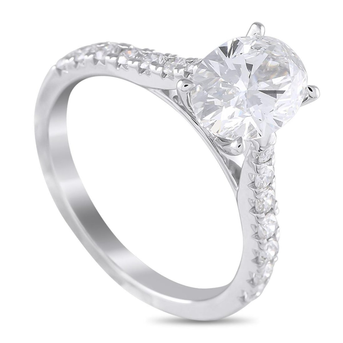 14K WHITE GOLD 2.11CT LAB-GROWN DIAMOND RING (1 of 4)