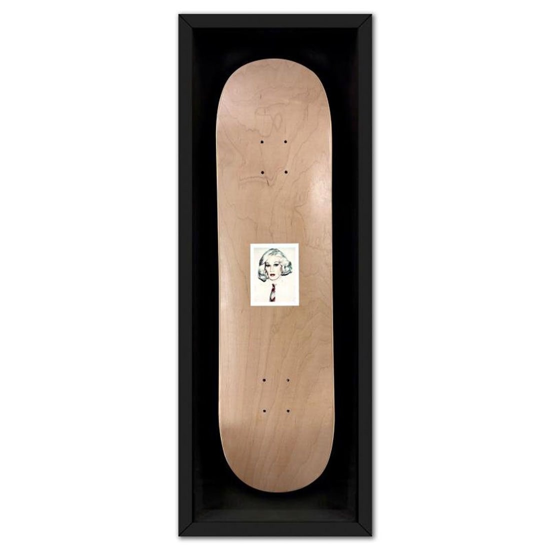 Andy Warhol (1928-1987), "Self-Portrait (Grey)" Framed One-of-a-Kind Unique Edition Skateboard,: Self-Portrait (Grey) is a one-of-a-kind unique edition skateboard by Andy Warhol (1928-1987), bearing the plate signature inverso of the artist. This piece comes custom framed. This piece is from a un