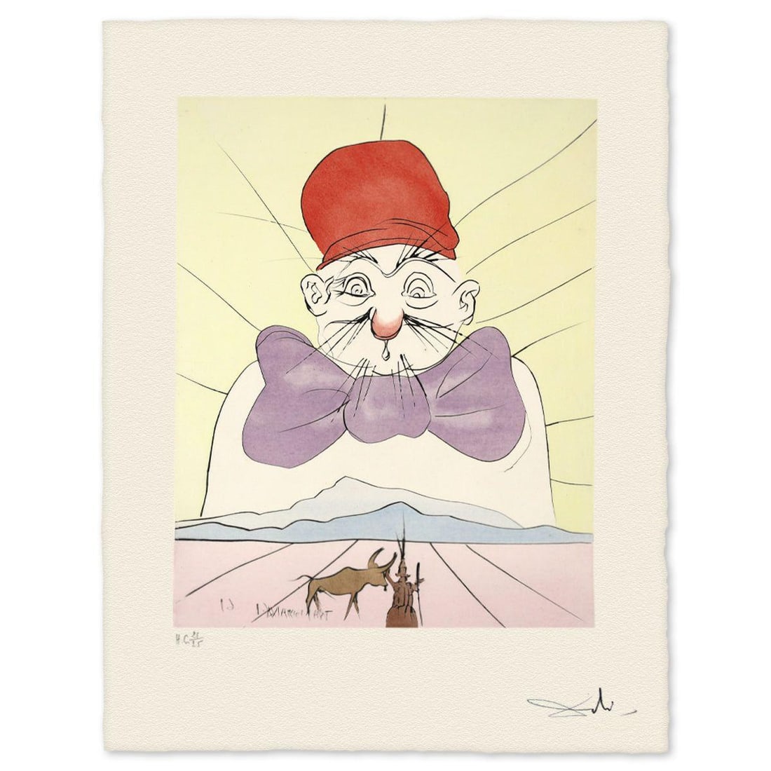 Salvador Dali- Etching "Kosanaga chojo- The Princess and the Heard Boy": Artist: Salvador Dali. Medium: Etching. Title: Kosanaga chojo- The Princess and the Heard Boy. Size: 26" x 20". Signature: Hand signed and numbered. Reference#: 74736.