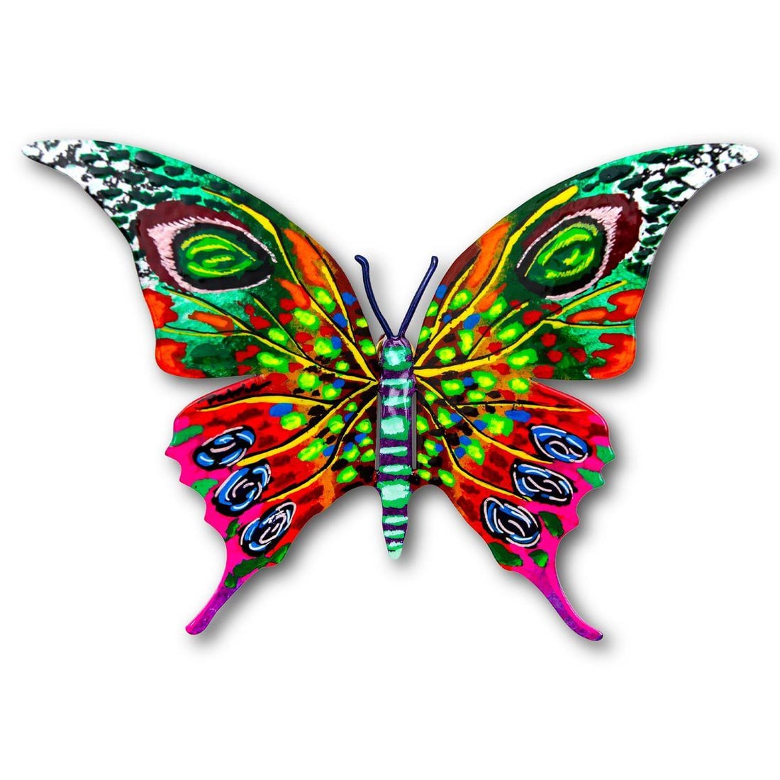 Patricia Govezensky- Original Painting on Cutout Steel "Butterfly": Artist: Patricia Govezensky. Medium: Original Painting on Cutout Steel. Title: Butterfly. Size: 5" x 8". Signature: Hand Signed by the Artist. Certificate of Authenticity: From the publisher. Referenc