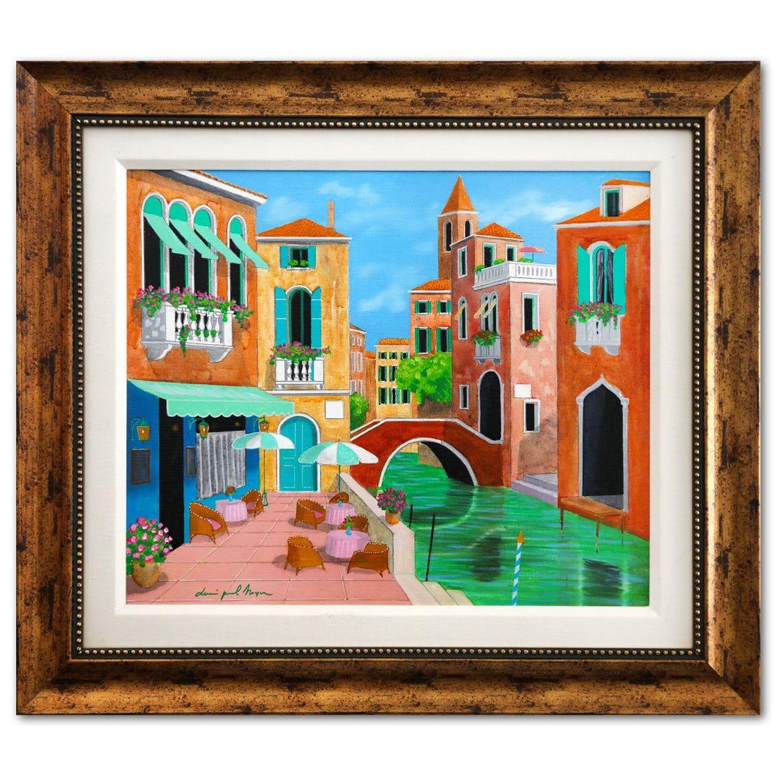 Denis Paul Noyer- Original Painting "Venize": Artist: Denis Paul Noyer. Medium: Original Painting. Title: Venize. Size: 19" x 23". Measures approx. 29" x 33" (framed). Signature: Hand Signed. Reference#: 74522.