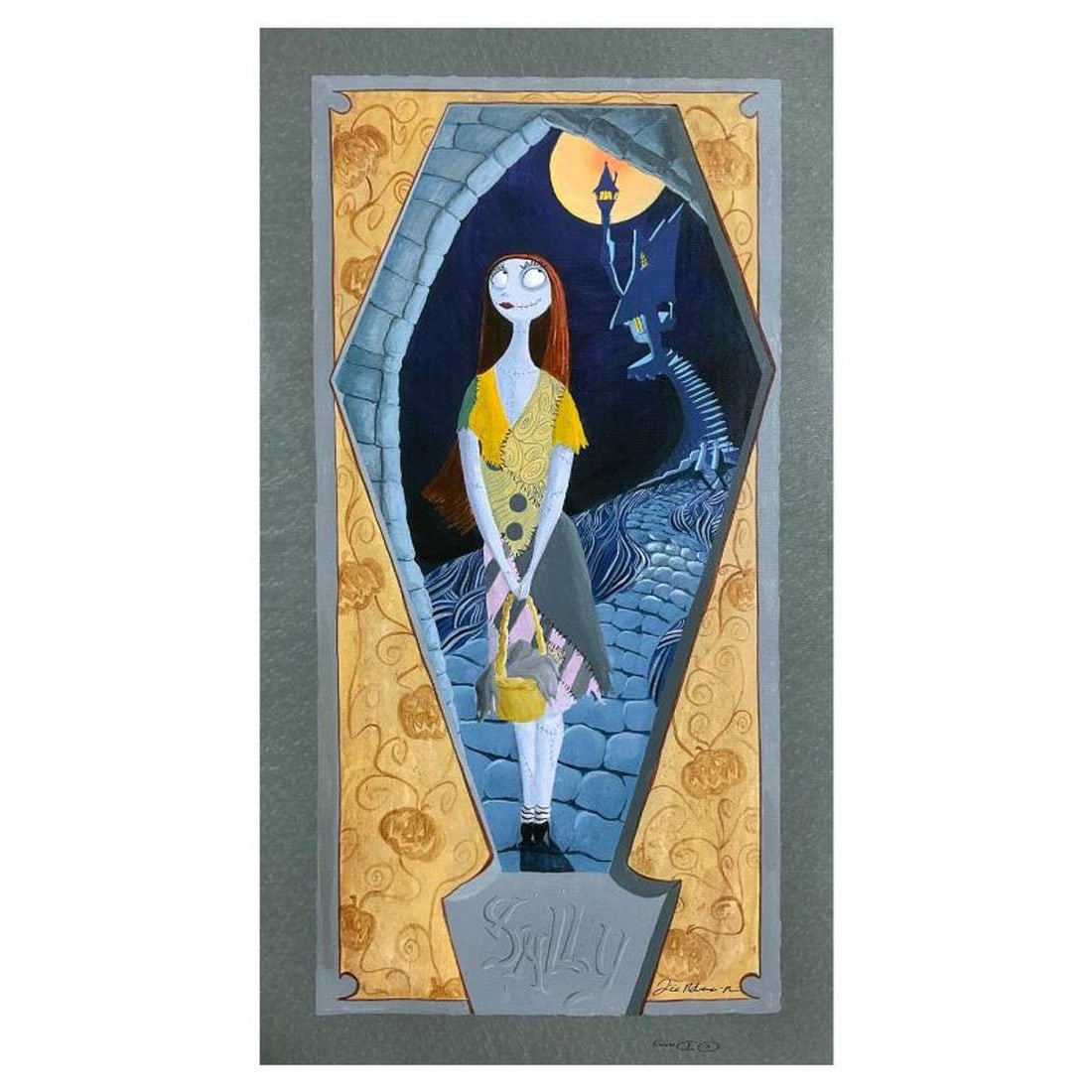 Tricia Buchanan-Benson, "Sally" Limited Japanese Edition on Canvas from Disney Fine Art, Numbered: Sally is a limited Japanese edition giclee on canvas by Tricia Buchanan-Benson, numbered and hand signed by the artist. This piece is licensed by Disney Fine Art. Includes Letter of Authenticity. Meas