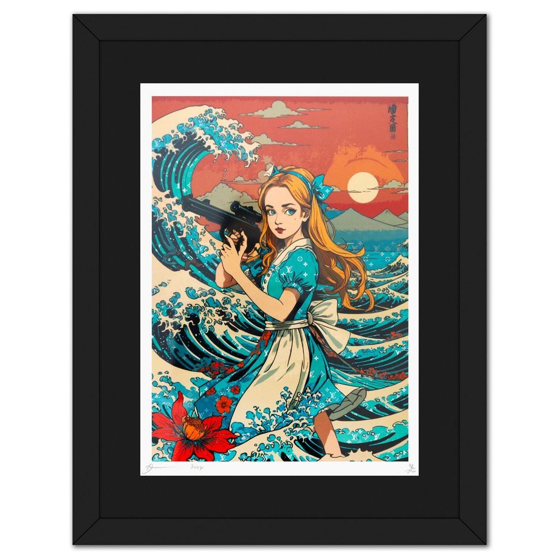 Death NYC- Fine art Print: Artist: Death NYC. Medium: Fine art Print. Size: 18" x 12". Measures approx. 24" x 19" (framed). Signature: Hand signed and numbered. Certificate of Authenticity: Is included. Reference#: 49227.