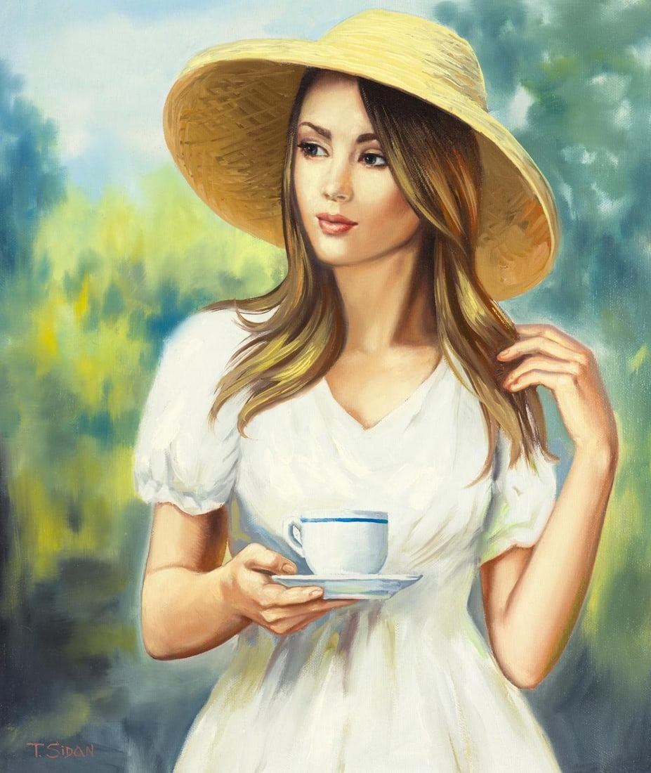 Taras Sidan- Original Giclee on Canvas "Antonia": Artist: Taras Sidan. Medium: Original Giclee on Canvas. Title: Antonia. Size: 24" x 20". Signature: Hand Signed and Numbered by the Artist. Certificate of Authenticity: From the publisher. Reference#: