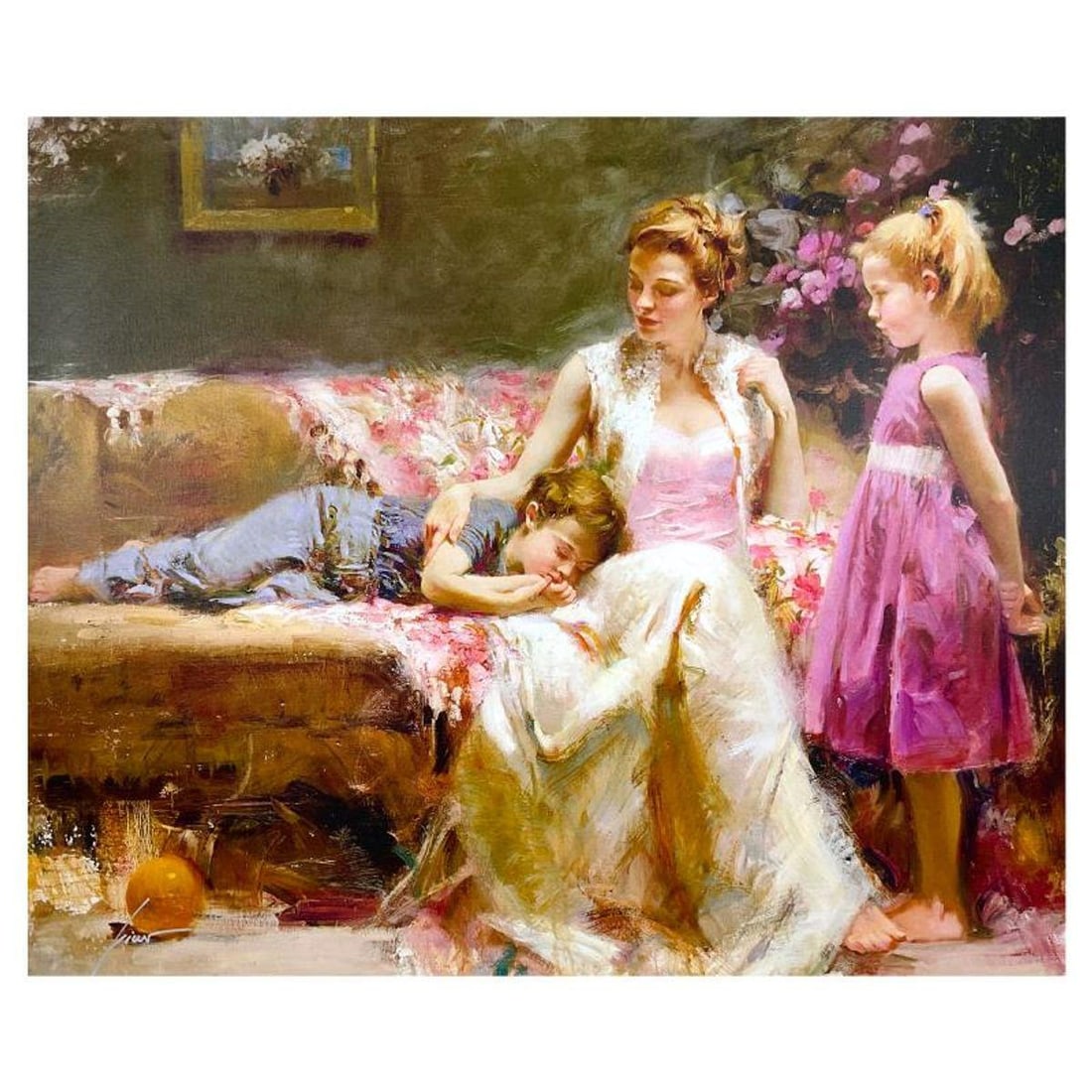 Pino (1939-2010), "A Soft Place in My Heart" Limited Edition on Canvas, Numbered 28/295 and Hand: A Soft Place in My Heart is a limited edition giclee on canvas by Pino (1939-2010), numbered 28/295 and hand signed by the artist. Includes Certificate of Authenticity. Measures approx. 32" x 38"