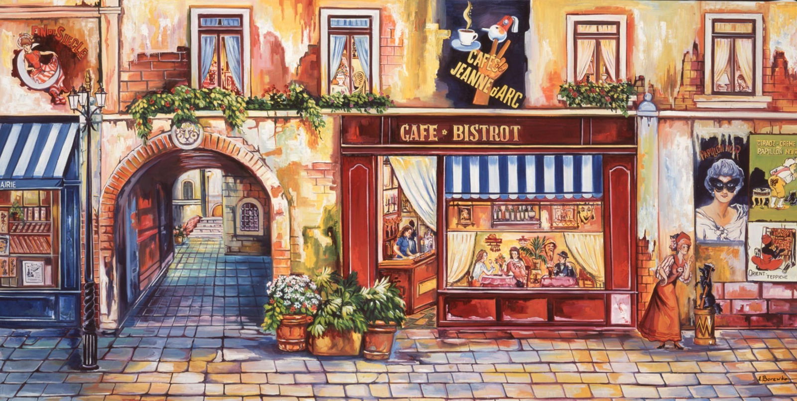 Alexander Borewko- Original Giclee on Canvas "Lighted Road": Artist: Alexander Borewko. Medium: Original Giclee on Canvas. Title: Lighted Road. Size: 20" x 40". Signature: Hand Signed by the Artist. Certificate of Authenticity: From the publisher. Reference#: